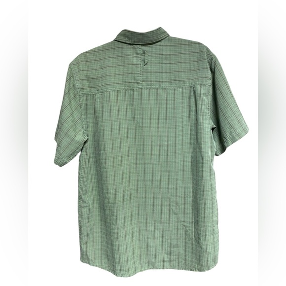 The North Face Mens Green Plaid Short Sleeve Button Down Shirt - Size M - Picture 2 of 8
